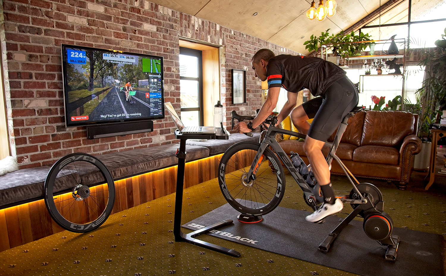 Jet Black Trainer Mat For Indoor Cycling Protects Floors.jpg